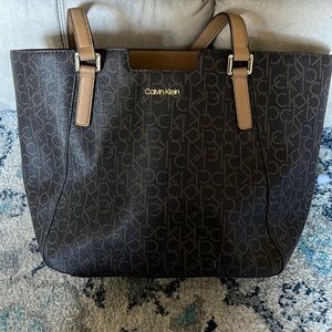 Brown Calvin Klein shoulder bag